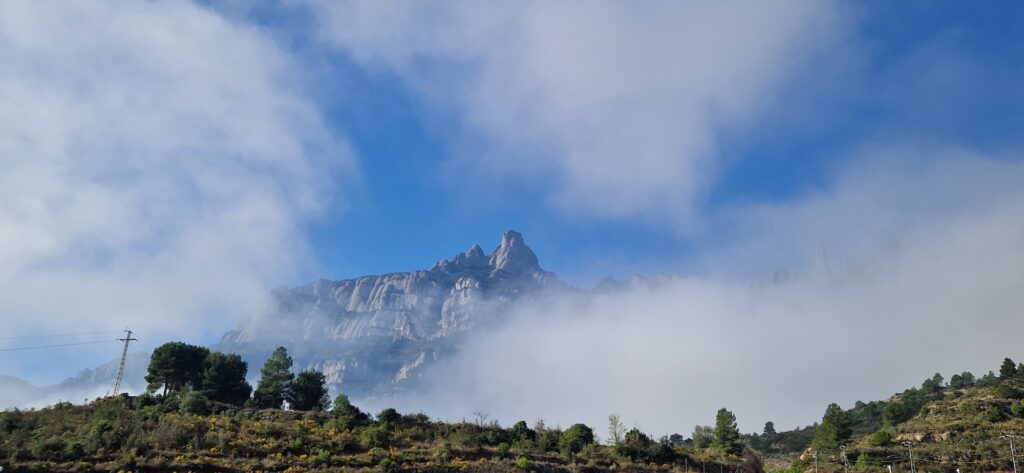 Montserrat mountain view near the rack railway station