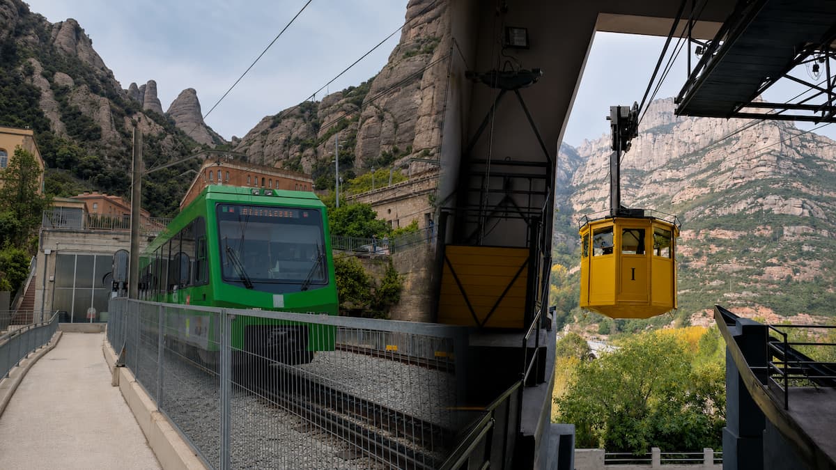 Montserrat rack railway or cable car