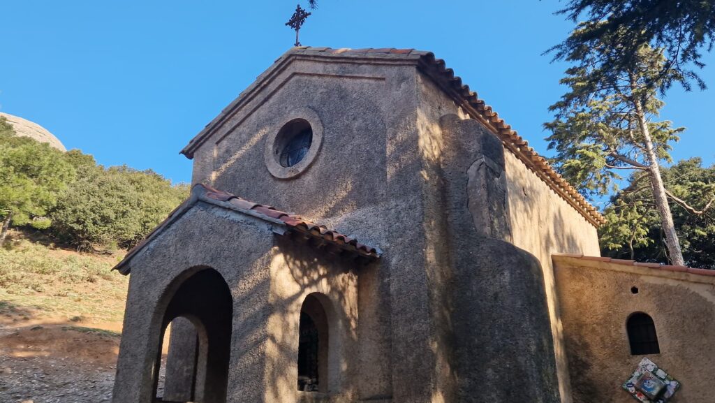 Sant Jeroni hermitage near the highest peak of Montserrat