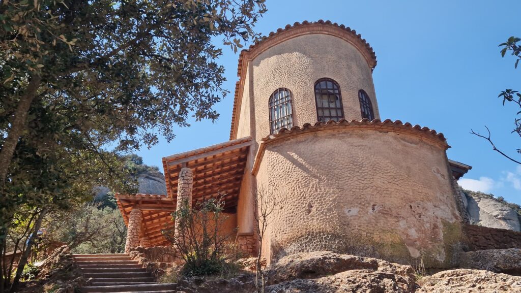 Sant Miquel chapel Montserrat near monastery hiking route viewpoint and accessible trail