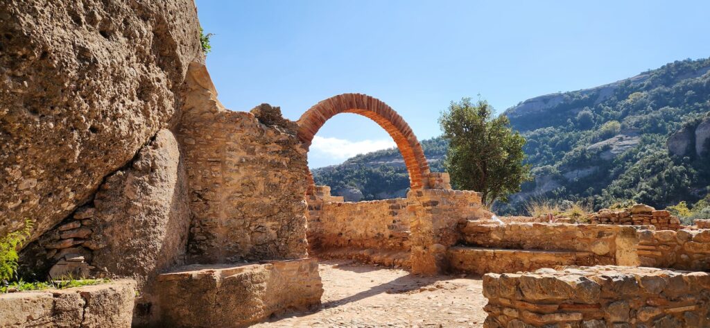 Santa Anna hermitage ruins near Montserrat monastery central hermitage area