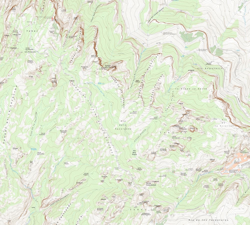 Sant Jeroni hike map from Sant Joan station Montserrat route overview