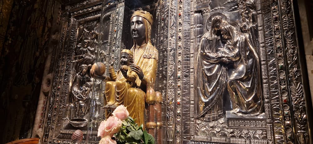 Black Madonna of Montserrat inside the Basilica at Montserrat