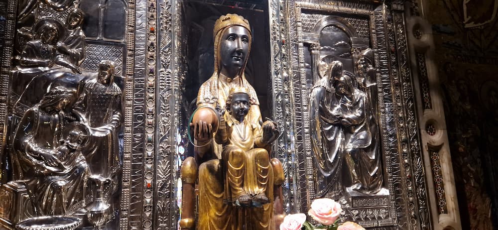 Black Madonna of Montserrat inside the Basilica
