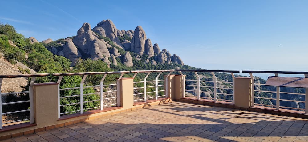 Sant Joan Montserrat viewpoint terrace at the Aula de la Natura near the Funicular Sant Joan upper station
