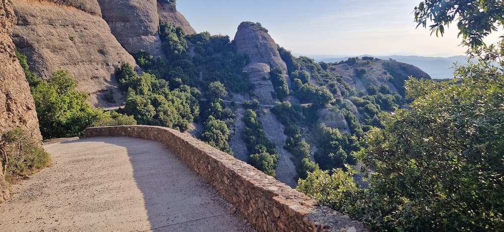 Sant Joan Montserrat path from the upper funicular station to the Sant Joan and Sant Onofre hermitages