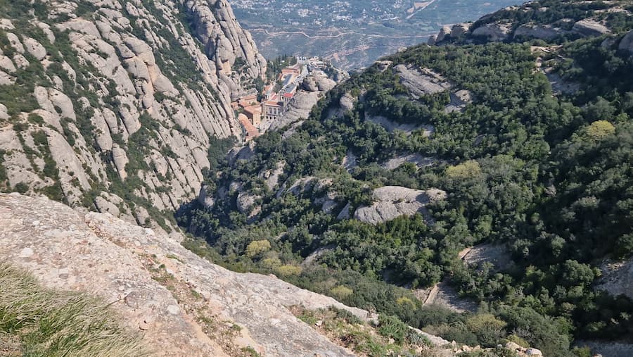 Exposed views from Mirador de Sant Jaume in Montserrat