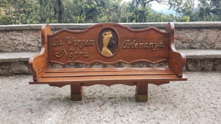Resting point along a Montserrat hiking trail